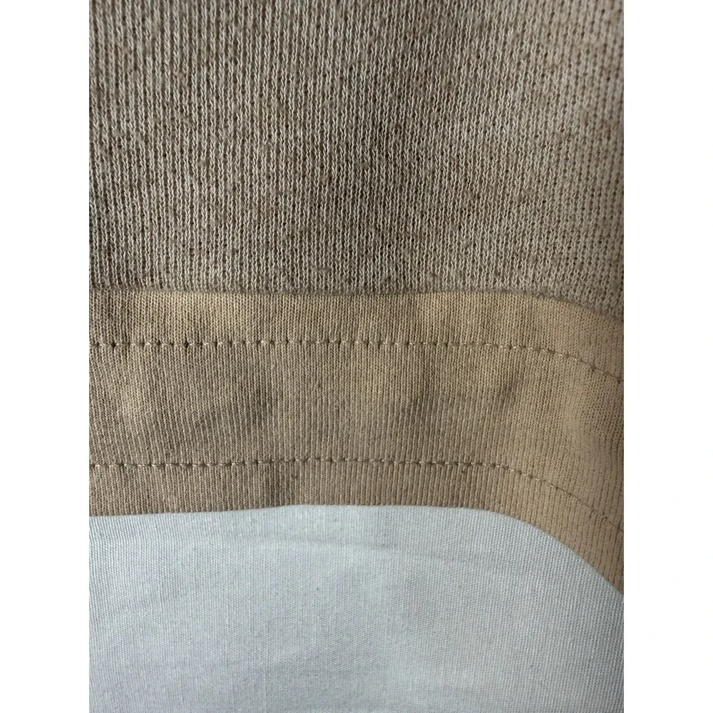 Ralph Lauren JEANS CO Top Womens Size PM Beige 3 Button  Tie Waist 3/4 Sleeve